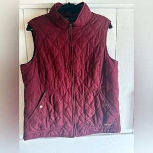 Eddie Bauer Maroon Quilted light weight Vest